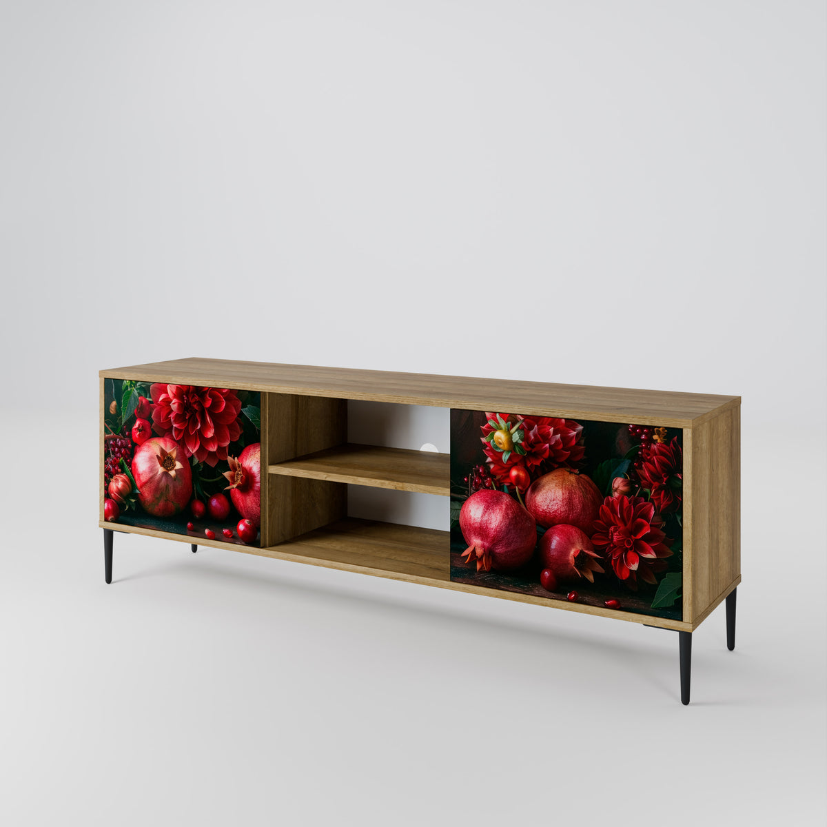 DAHLIAS AND POMEGRANATES Mueble de TV de 2 Puertas
