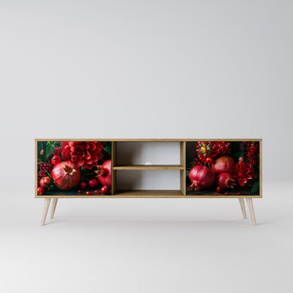 DAHLIAS AND POMEGRANATES 2-Door TV Cabinet
