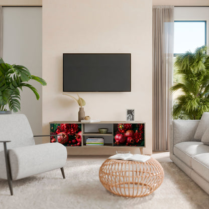 DAHLIAS AND POMEGRANATES 2-Door TV Cabinet