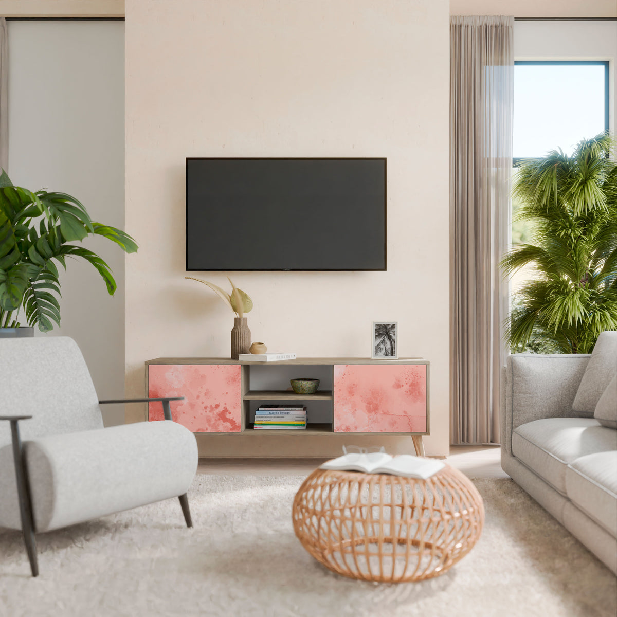 CRANE DANCE Mueble de TV de 2 Puertas