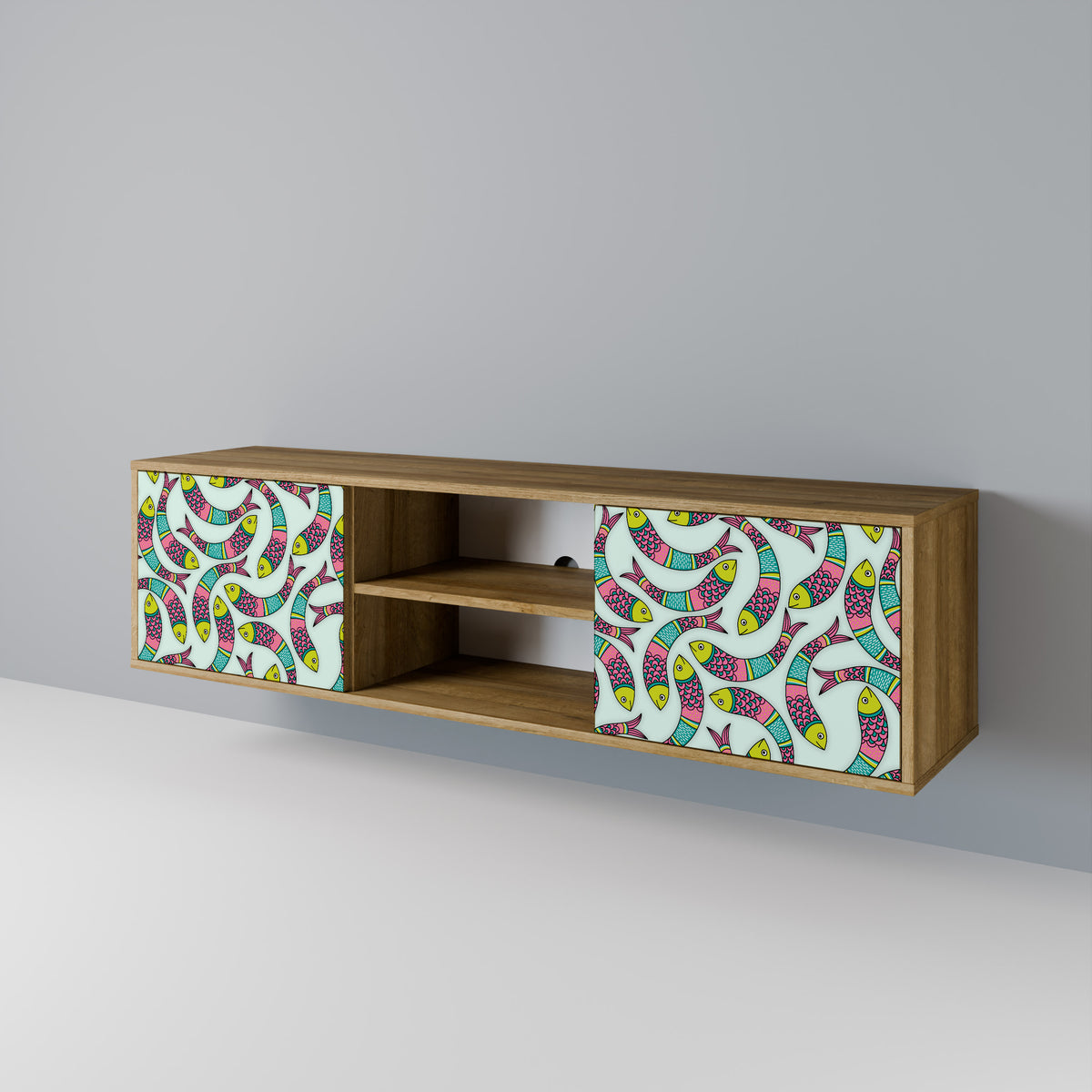 INDIAN FISH 2-Door TV Cabinet