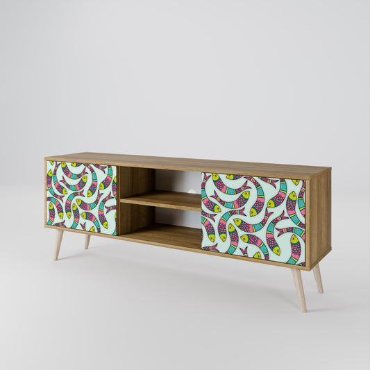 INDIAN FISH 2-Door TV Cabinet