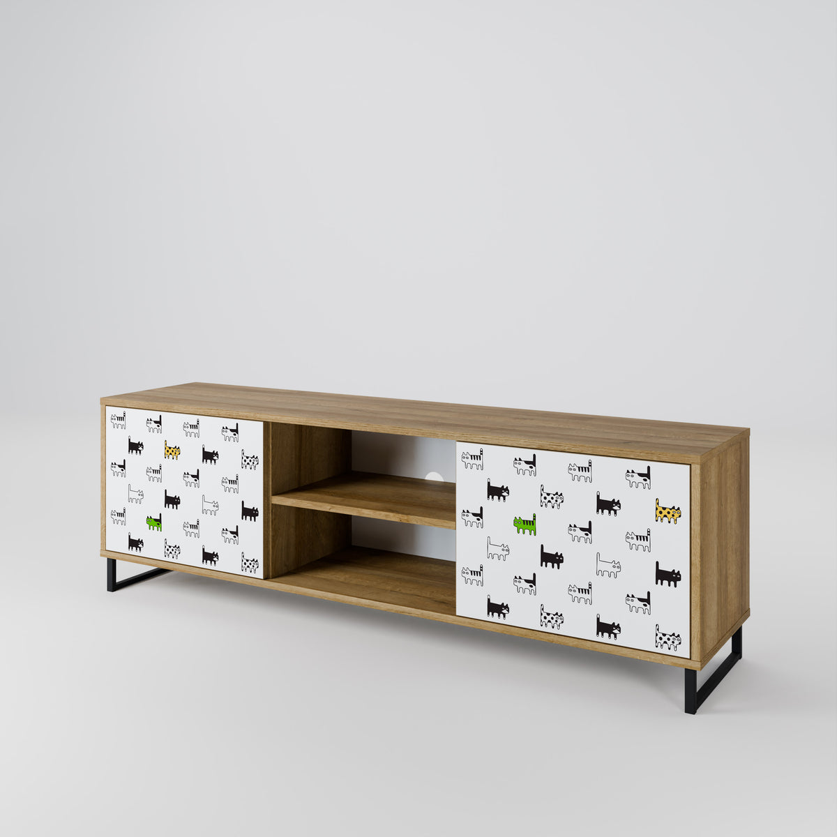 CATS COMPILATION Mueble de TV de 2 Puertas