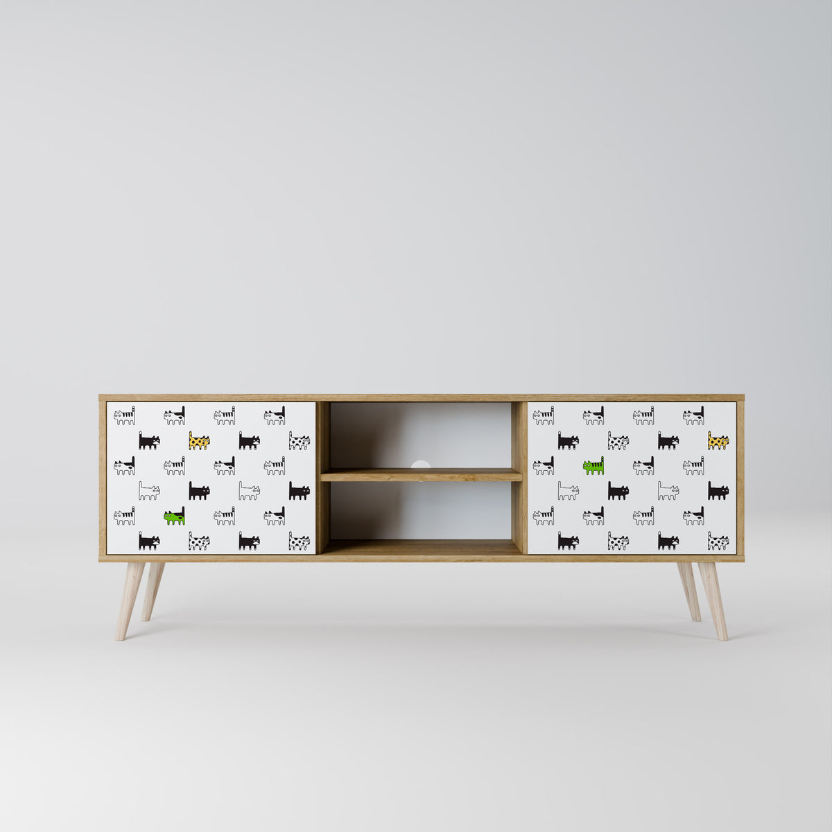 CATS COMPILATION Mueble de TV de 2 Puertas