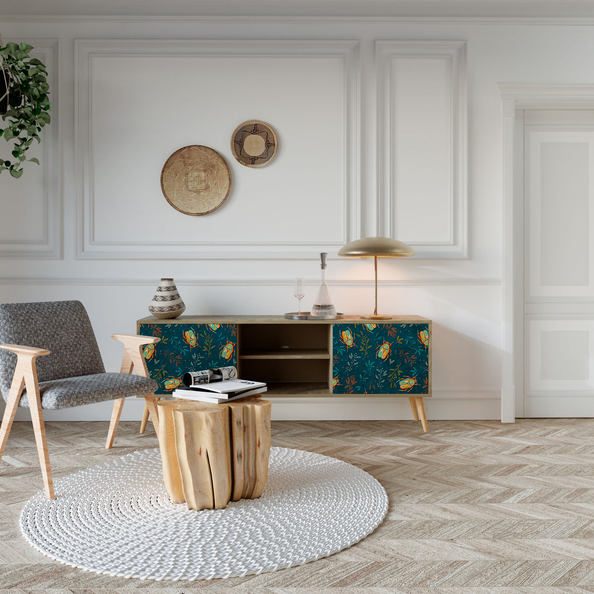 AUTUMN INSECTS Mueble de TV de 2 Puertas