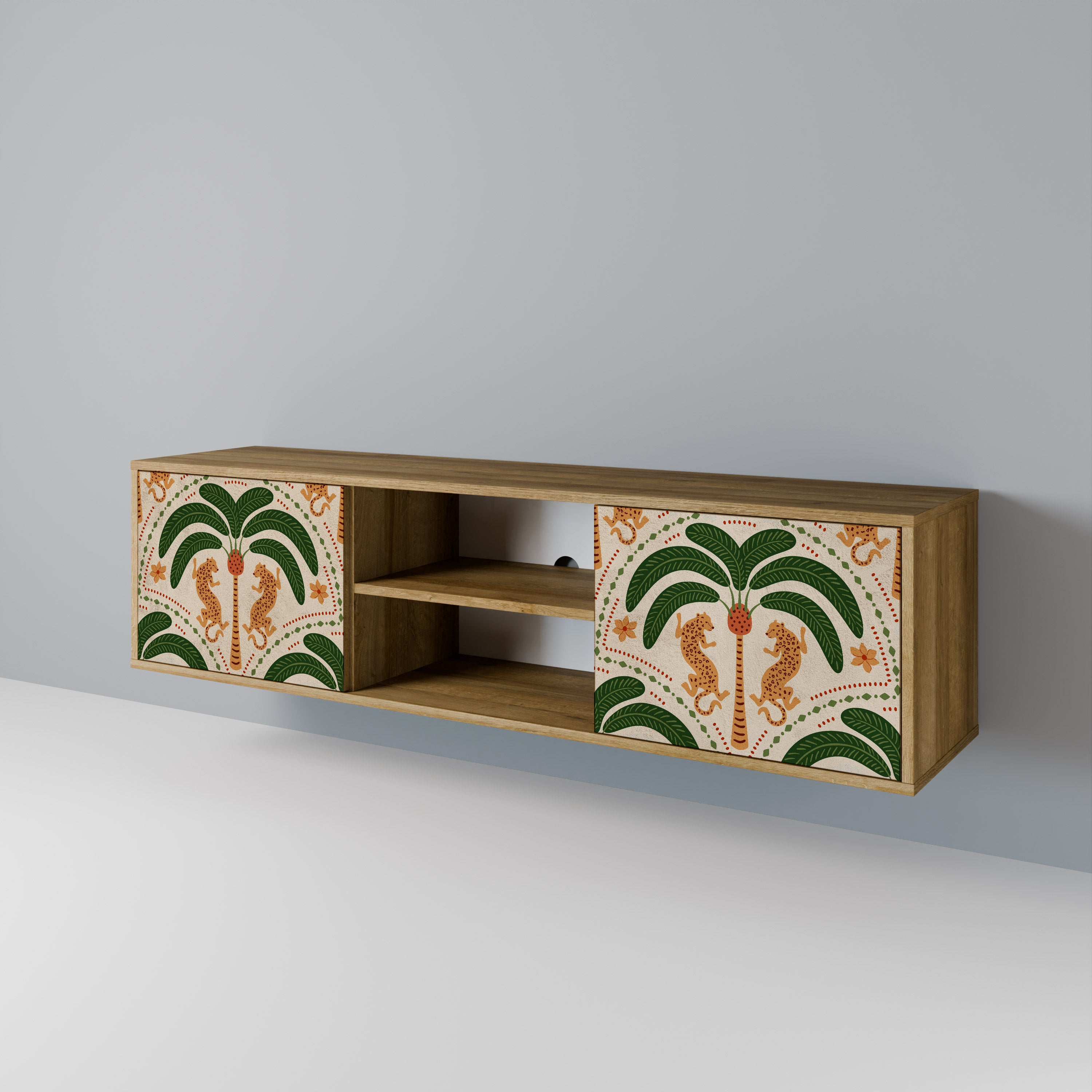 DANCING PREDATORS 2-Door TV Cabinet