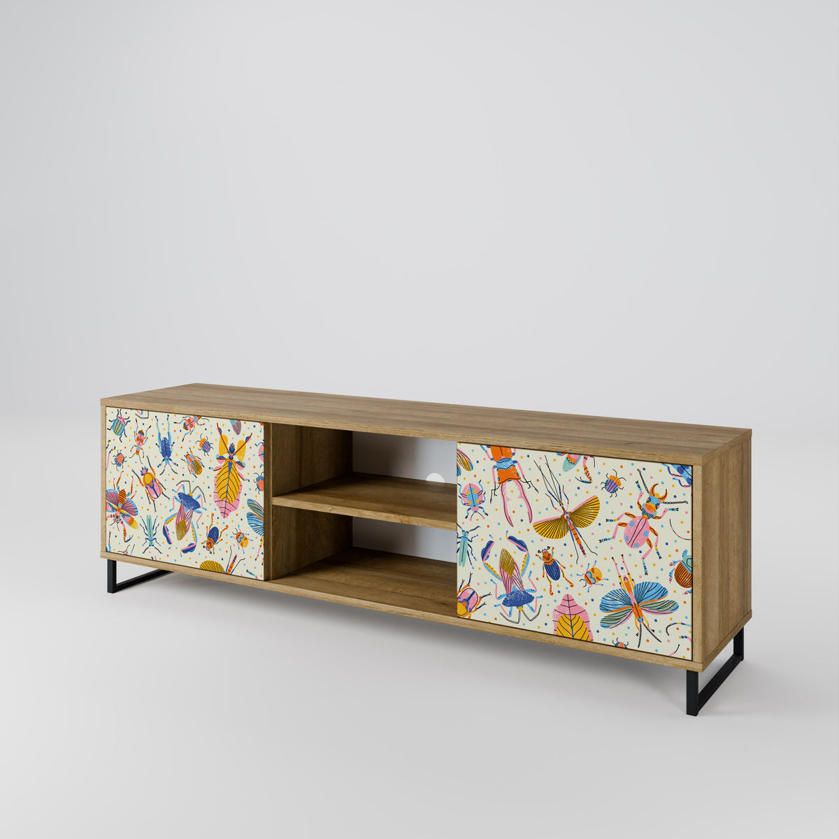 COLORFUL INSECTS Mueble de TV de 2 Puertas