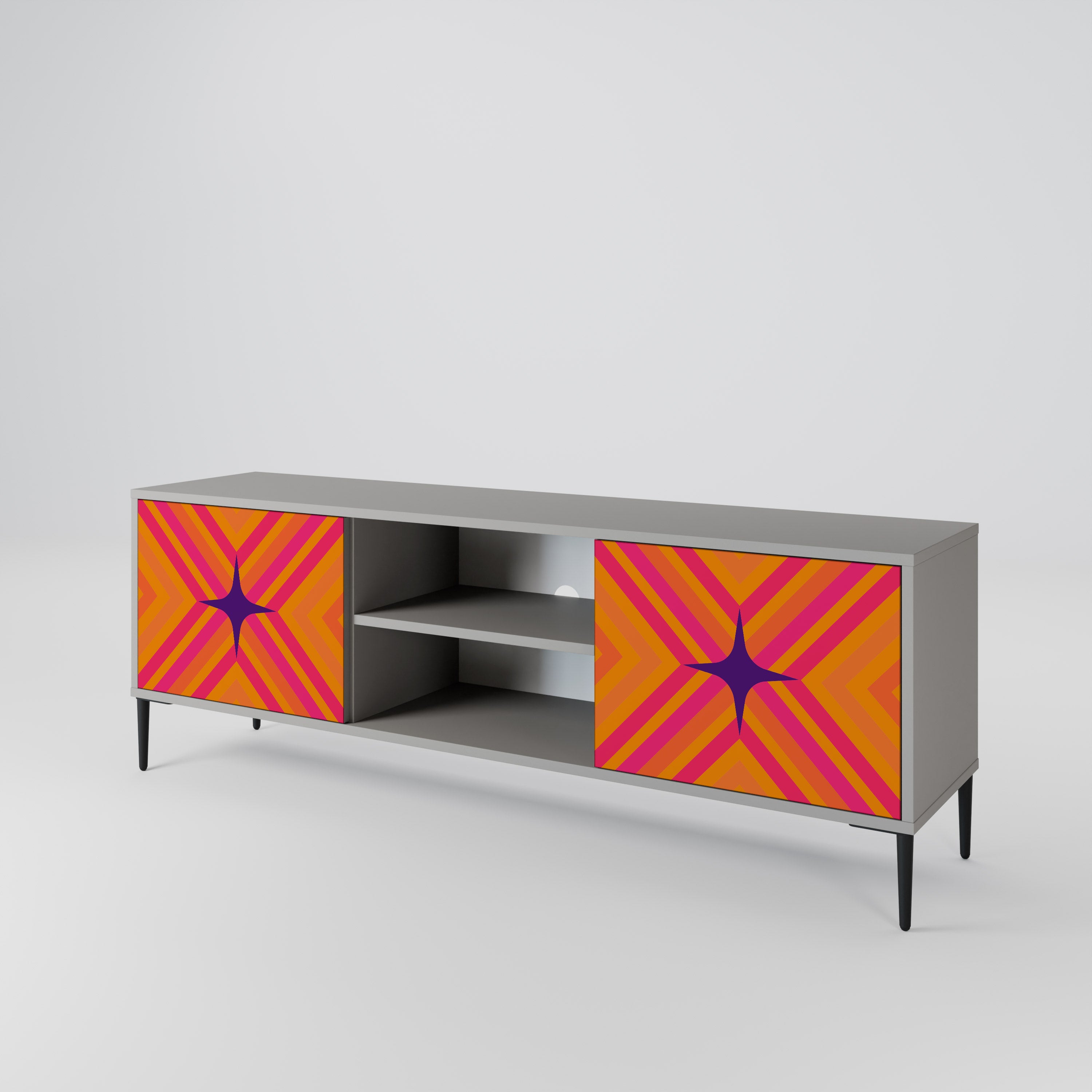 GEOMETRIC BRILLIANCE 2-Door TV Cabinet