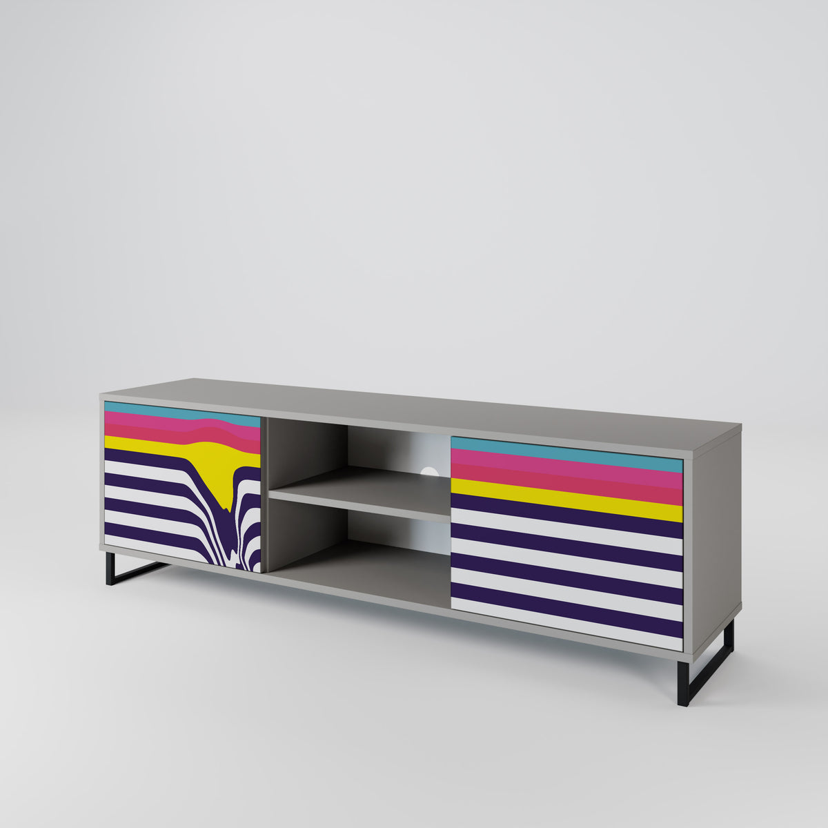 COLORFUL DIVERSION 2-türiges TV-Lowboard