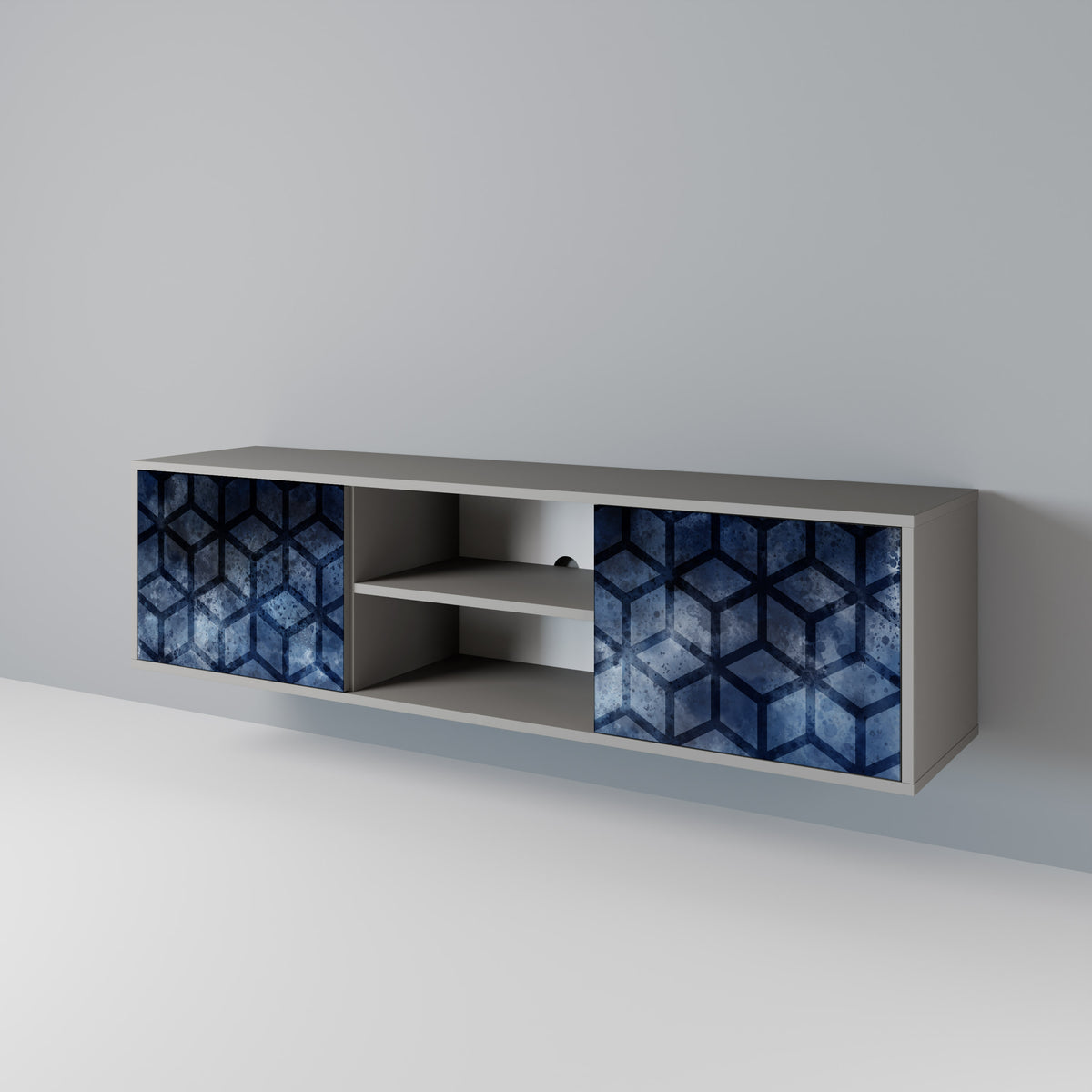 CUBIC MIST Mueble de TV de 2 Puertas