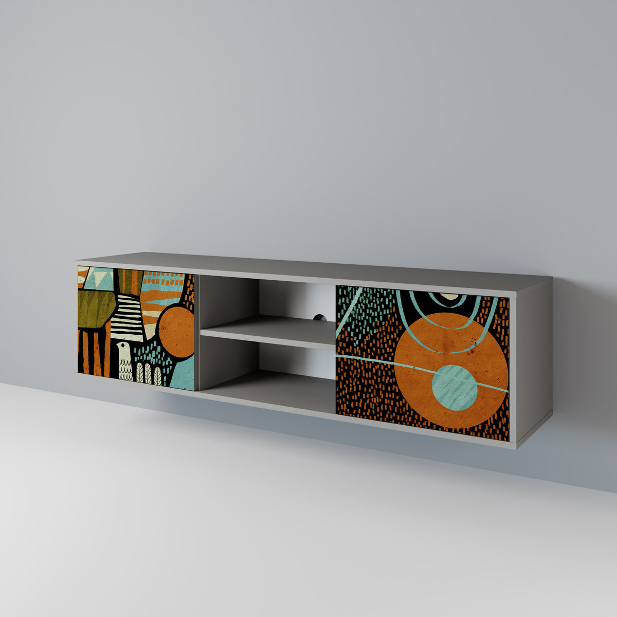 GEODE GLIMMER Mueble de TV de 2 Puertas