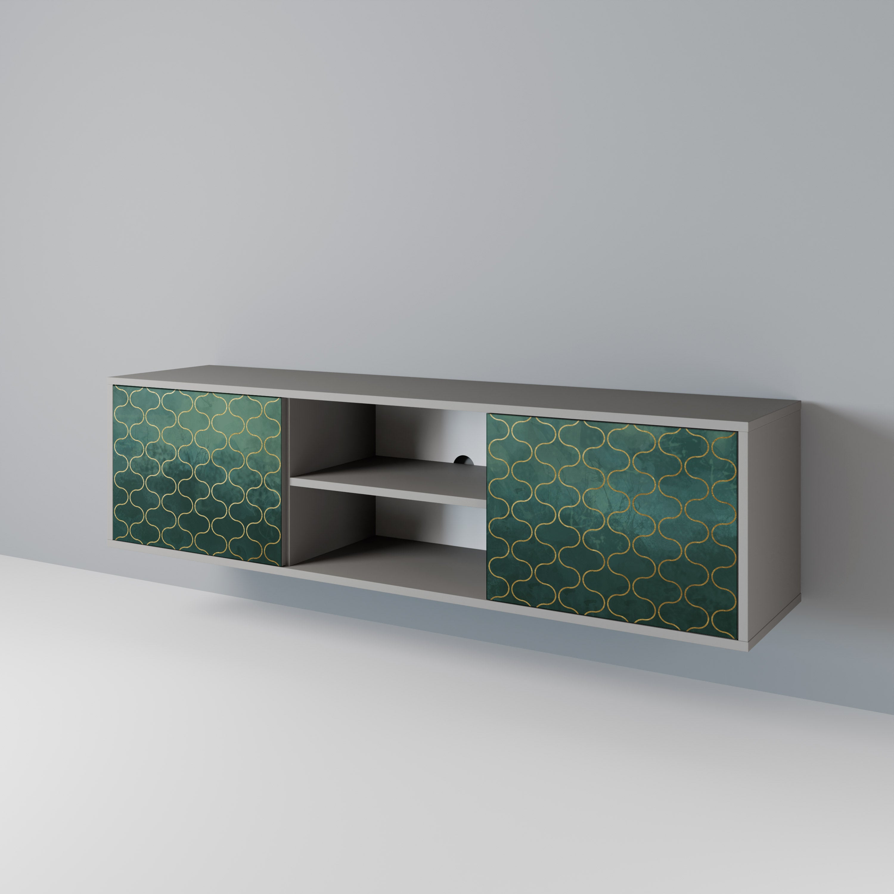 TESSELATED GREENERY 2-türiges TV-Lowboard