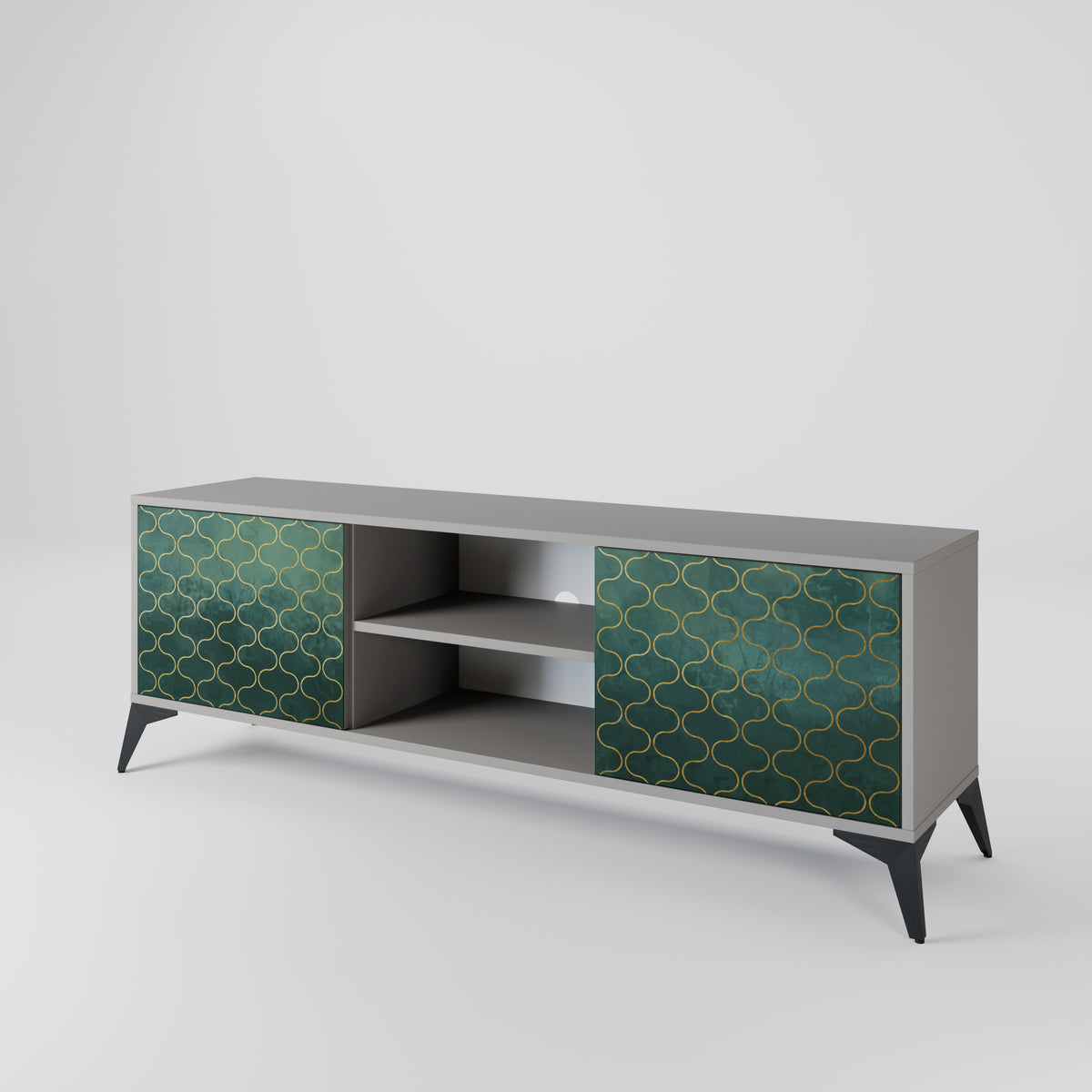 TESSELATED GREENERY Mueble de TV de 2 Puertas