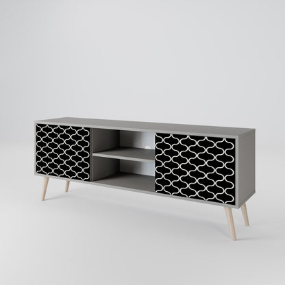 TESSELATED BLACKNESS Mueble de TV de 2 Puertas