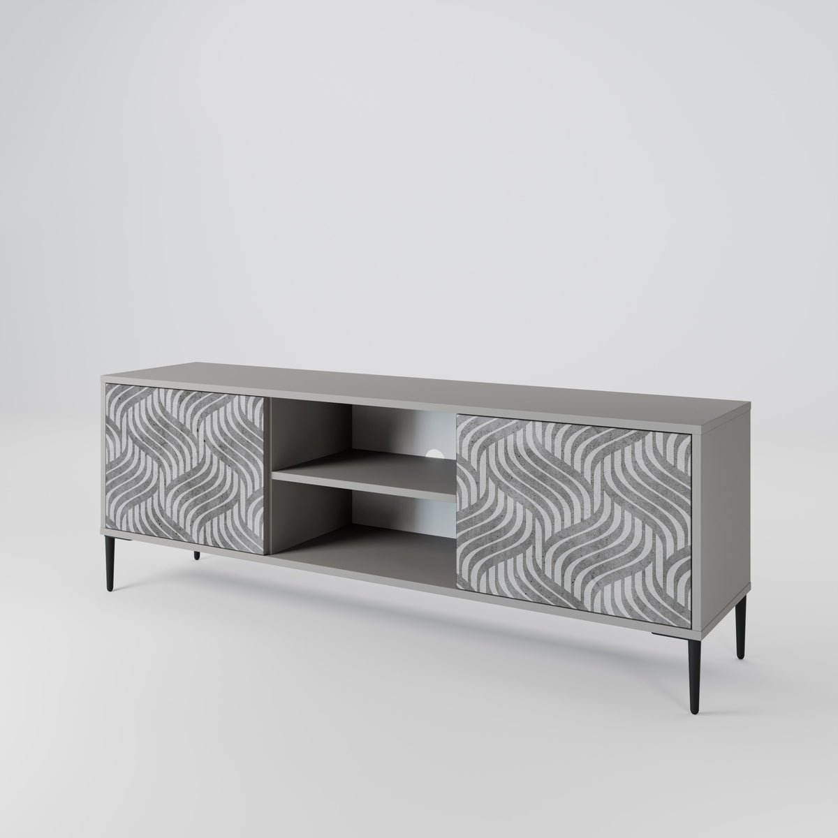 CONCRETE MOVEMENT Mueble de TV de 2 Puertas