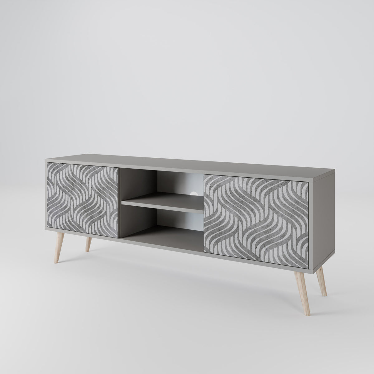 CONCRETE MOVEMENT Mueble de TV de 2 Puertas