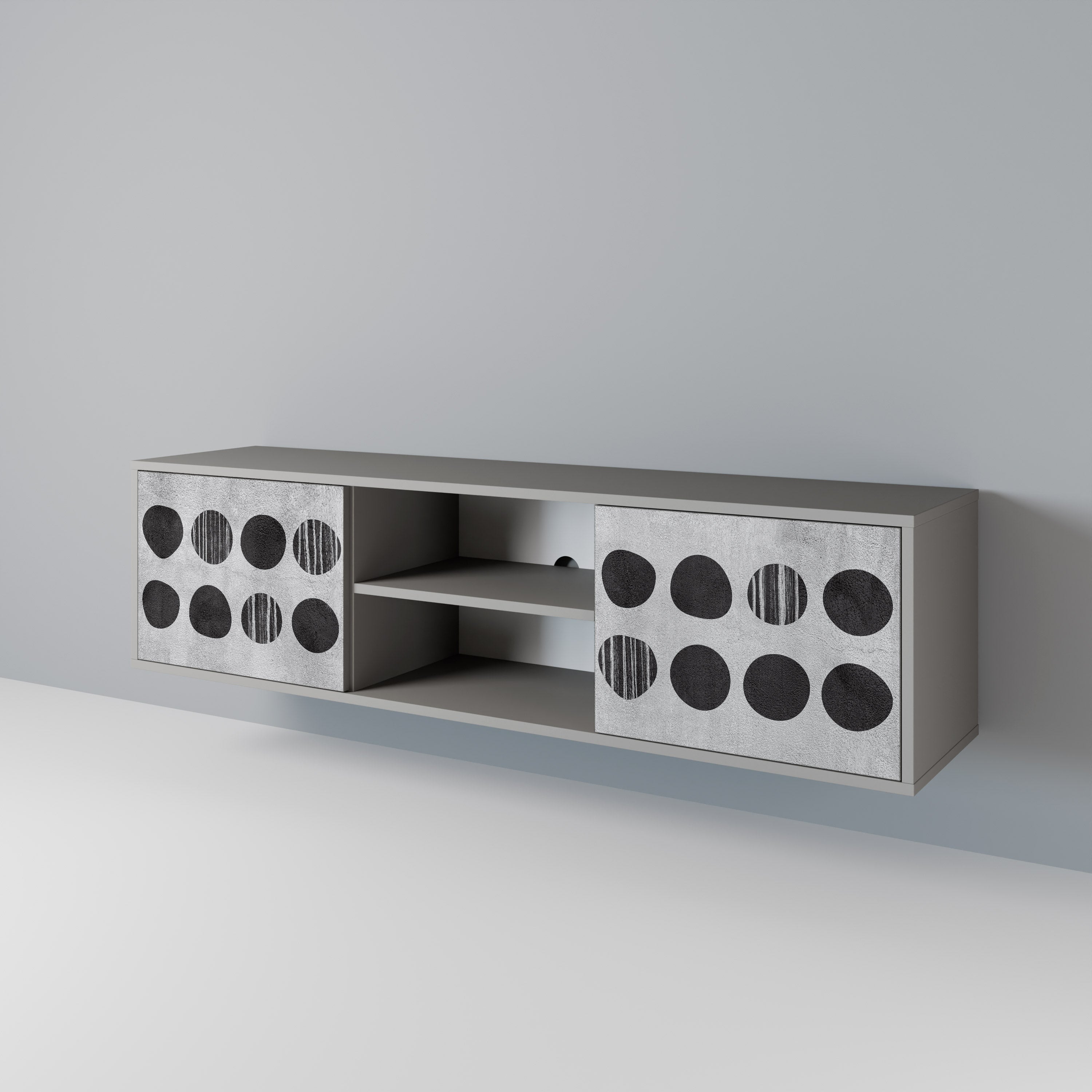 GHOSTLY GRADIENTS 2-türiges TV-Lowboard