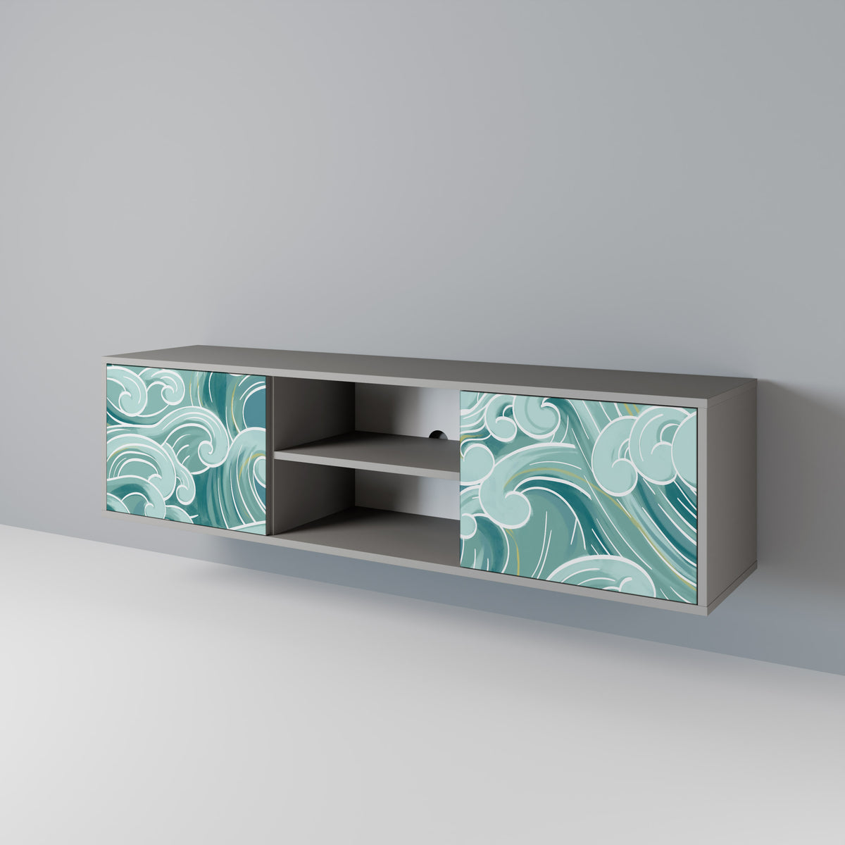 ASIAN SWAY Mueble de TV de 2 Puertas