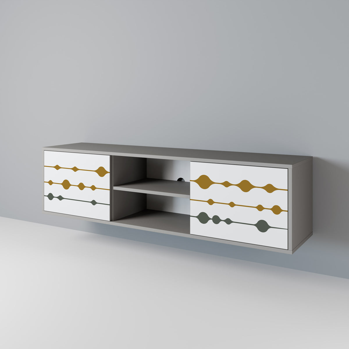 VIVID TONE Mueble de TV de 2 Puertas