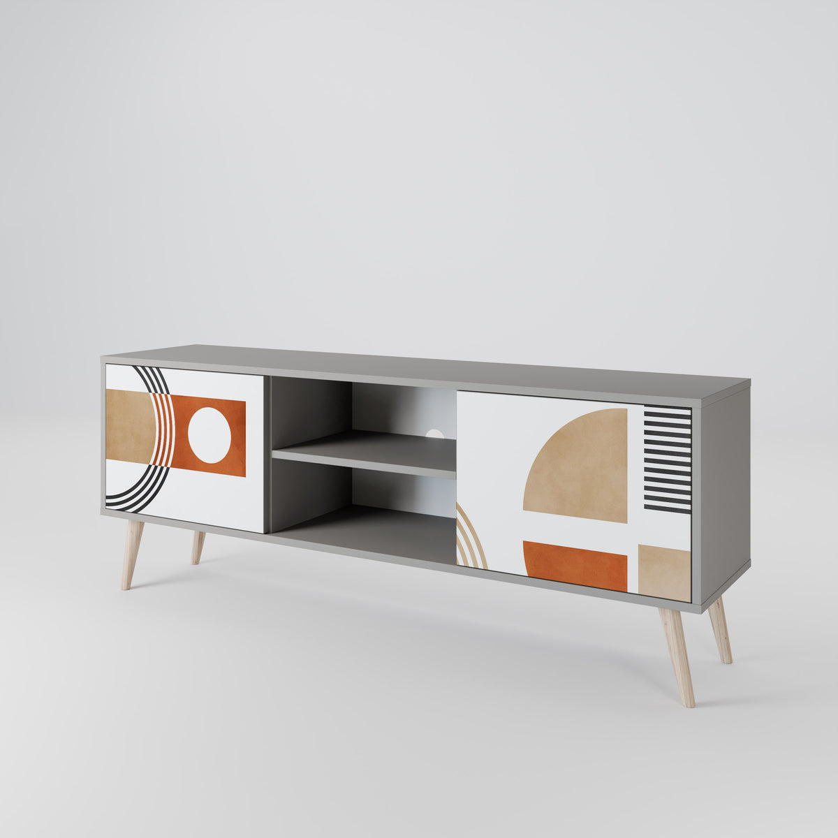 CIRCLE RHYTM Mueble de TV de 2 Puertas
