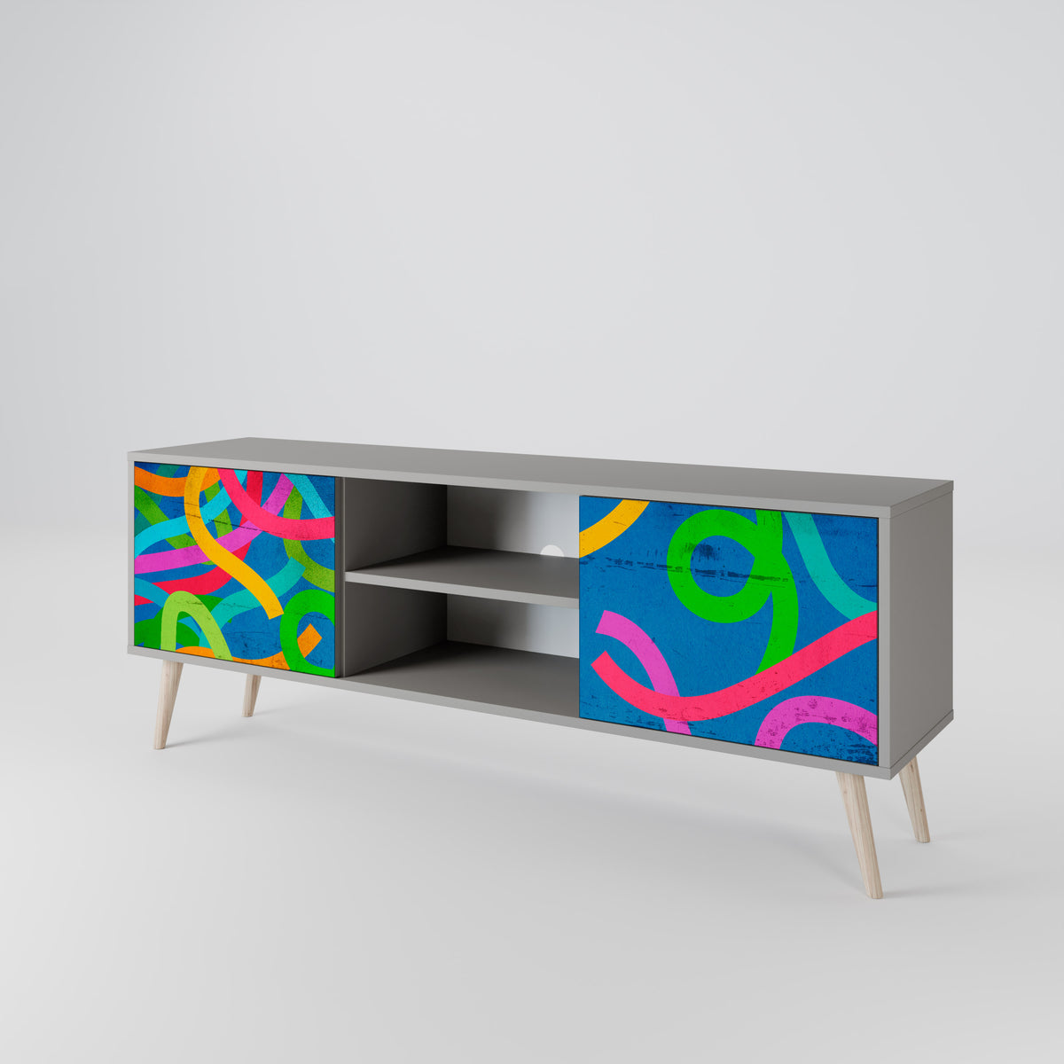 STREAMER TANGLE Mueble de TV de 2 Puertas