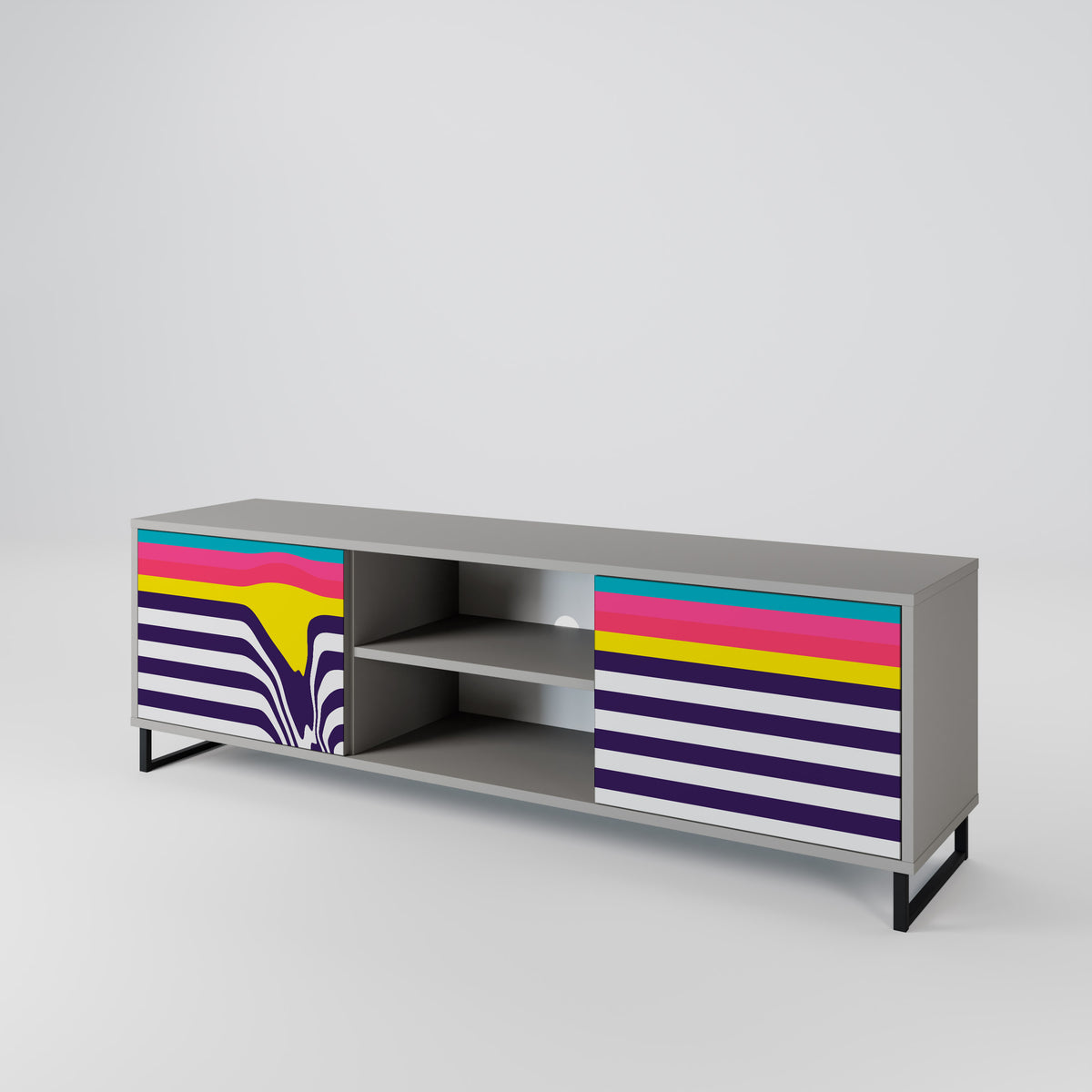 TONE COLLAPSE Mueble de TV de 2 Puertas
