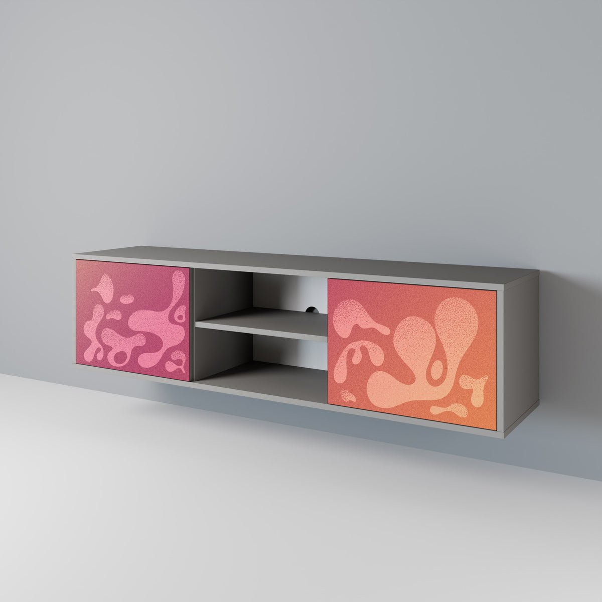 IRREGULAR PINK Mueble de TV de 2 Puertas