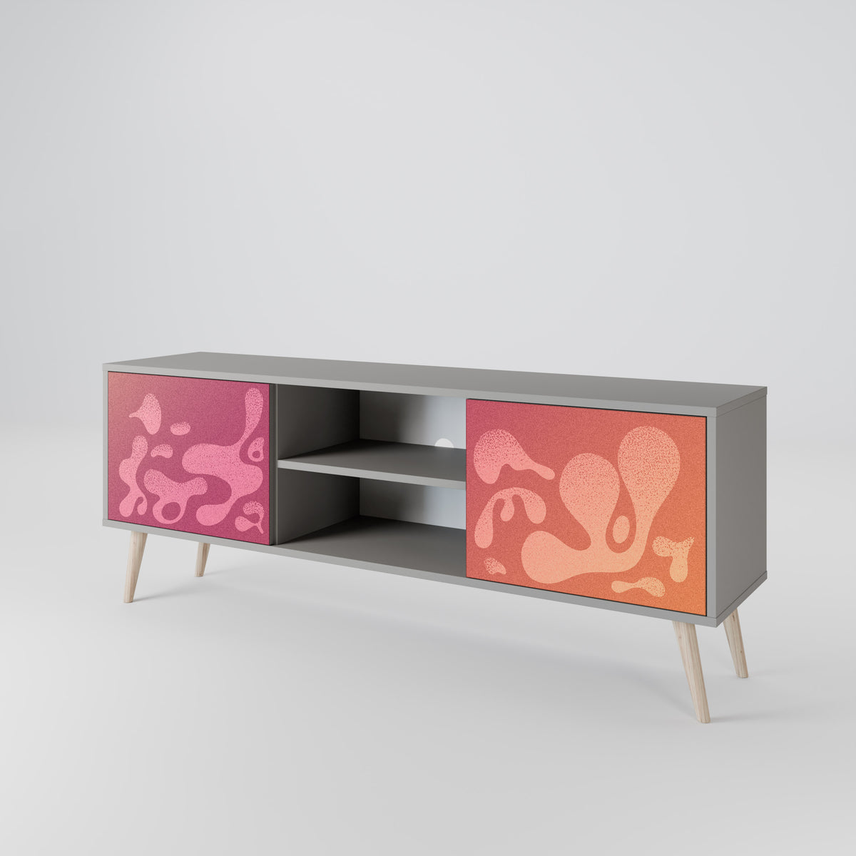 IRREGULAR PINK Mueble de TV de 2 Puertas