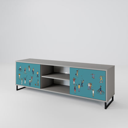 COLLECTIVE STREAM Mueble de TV de 2 Puertas