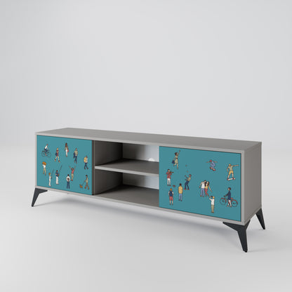 COLLECTIVE STREAM Mueble de TV de 2 Puertas