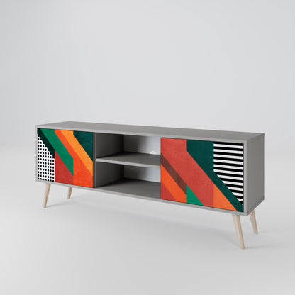 MAKESHIFT ARTISTRY Mueble de TV de 2 Puertas