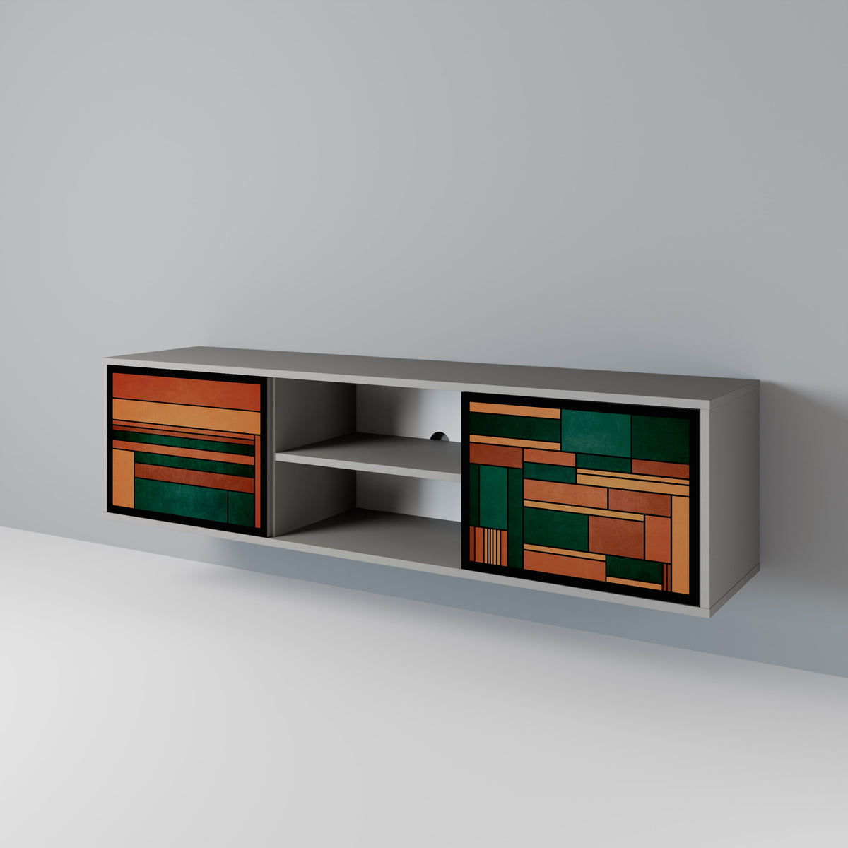 EARTHY FIGURES Móvel de TV de 2 Portas