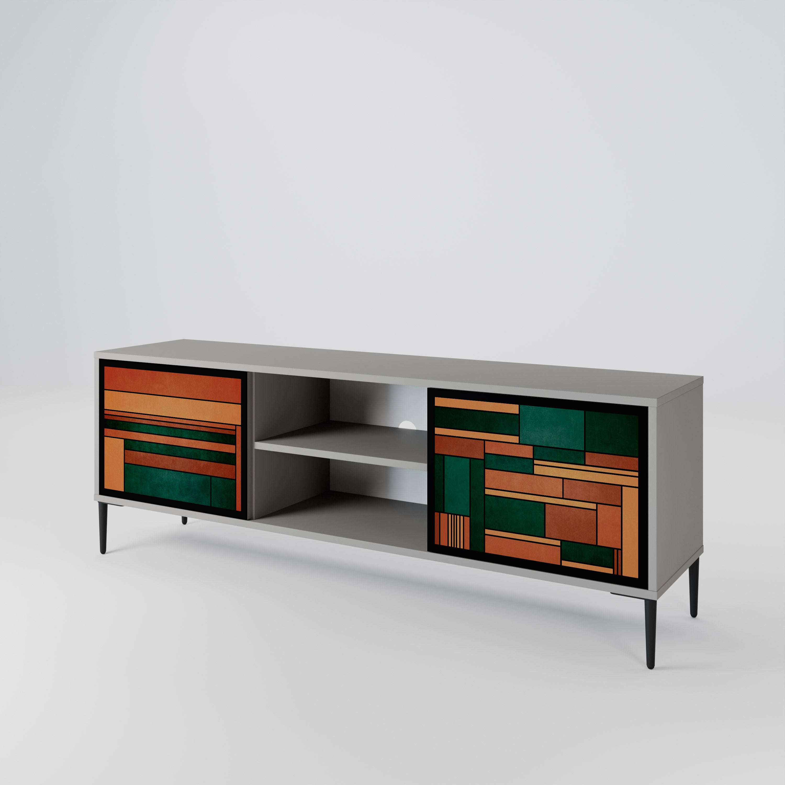EARTHY FIGURES 2-Door TV Cabinet