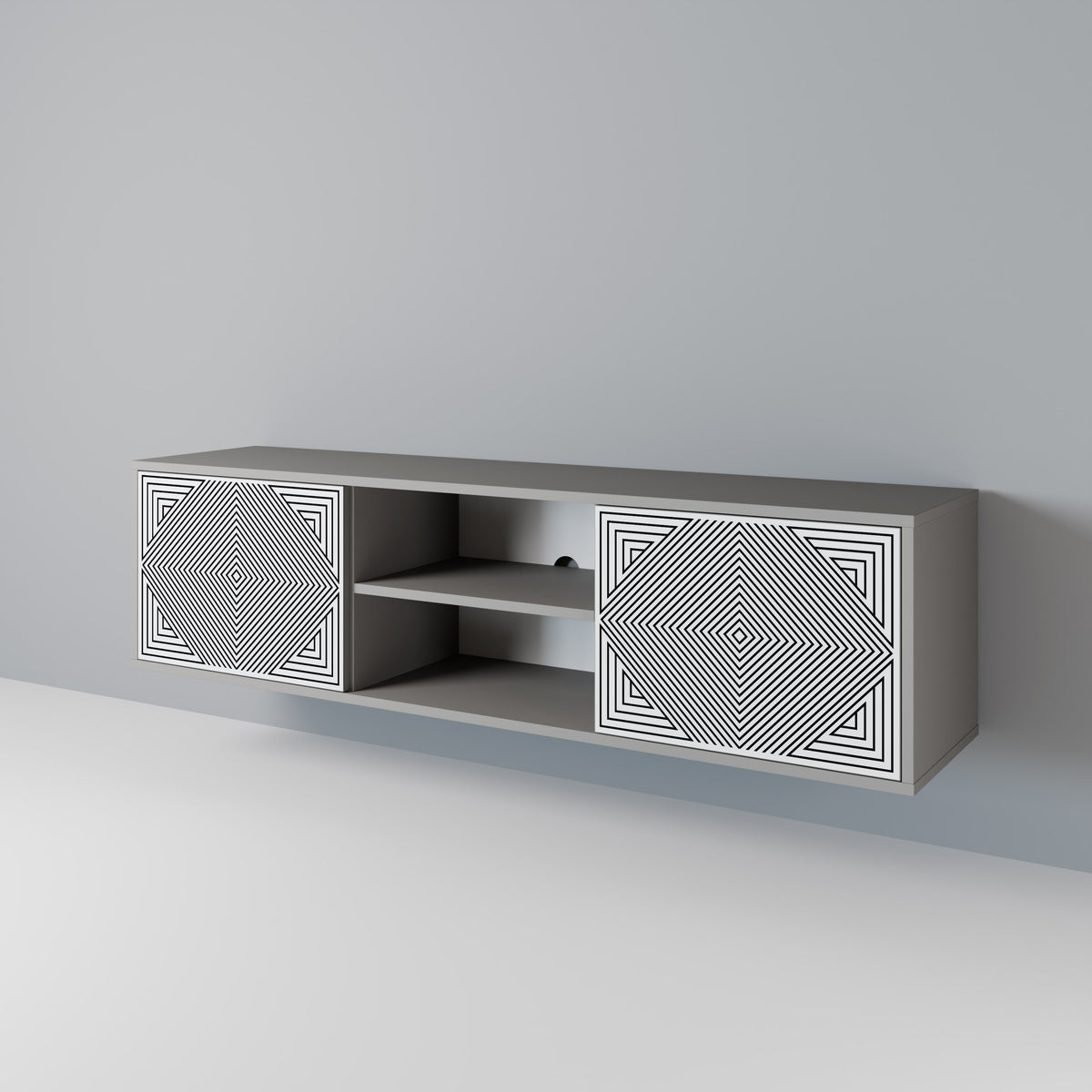 POLYGON ILLUSION Mueble de TV de 2 Puertas