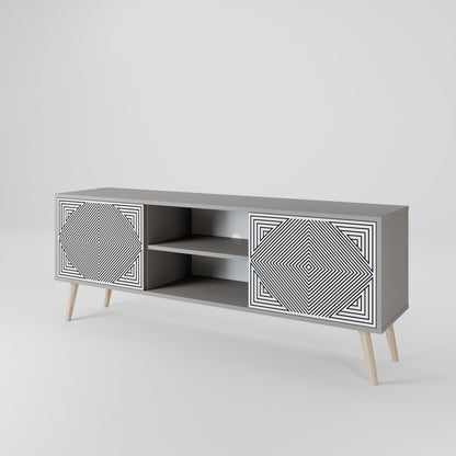 POLYGON ILLUSION TV-bänk med två dörrar
