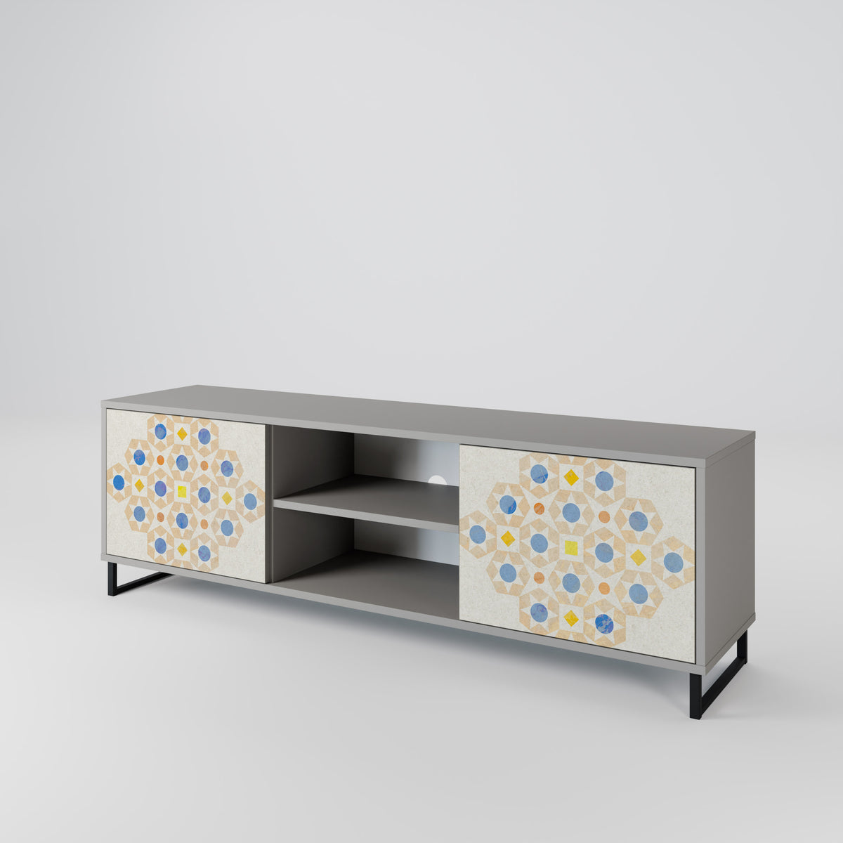 PATTERNED PRISM Mueble de TV de 2 Puertas