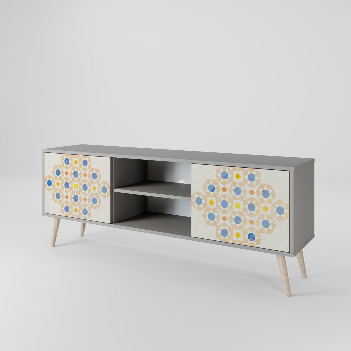PATTERNED PRISM Mueble de TV de 2 Puertas