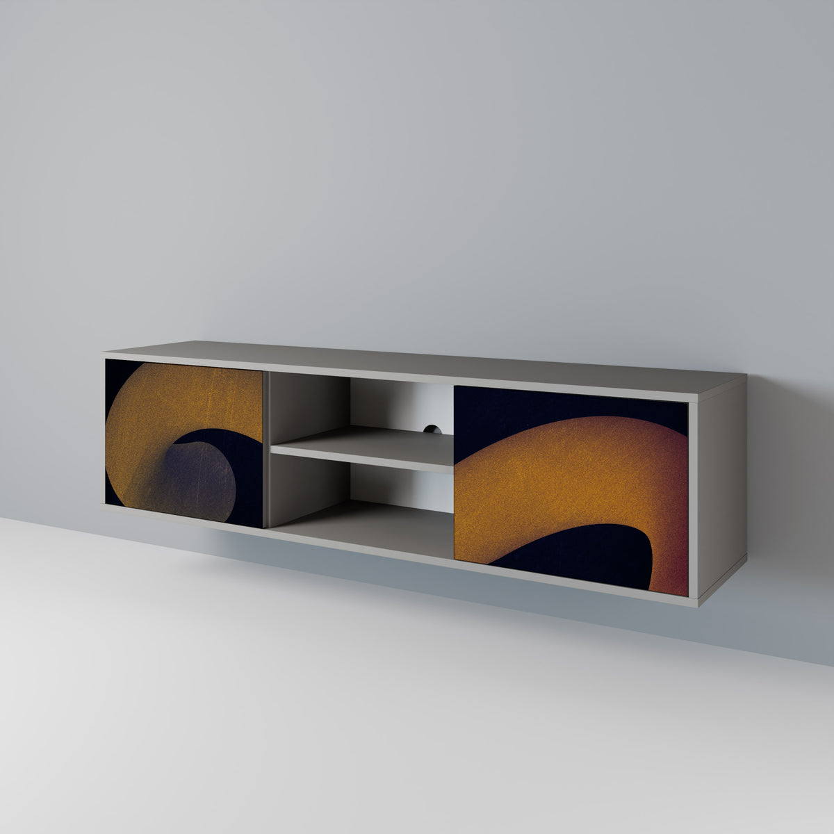 HOLLOW TIME Mueble de TV de 2 Puertas