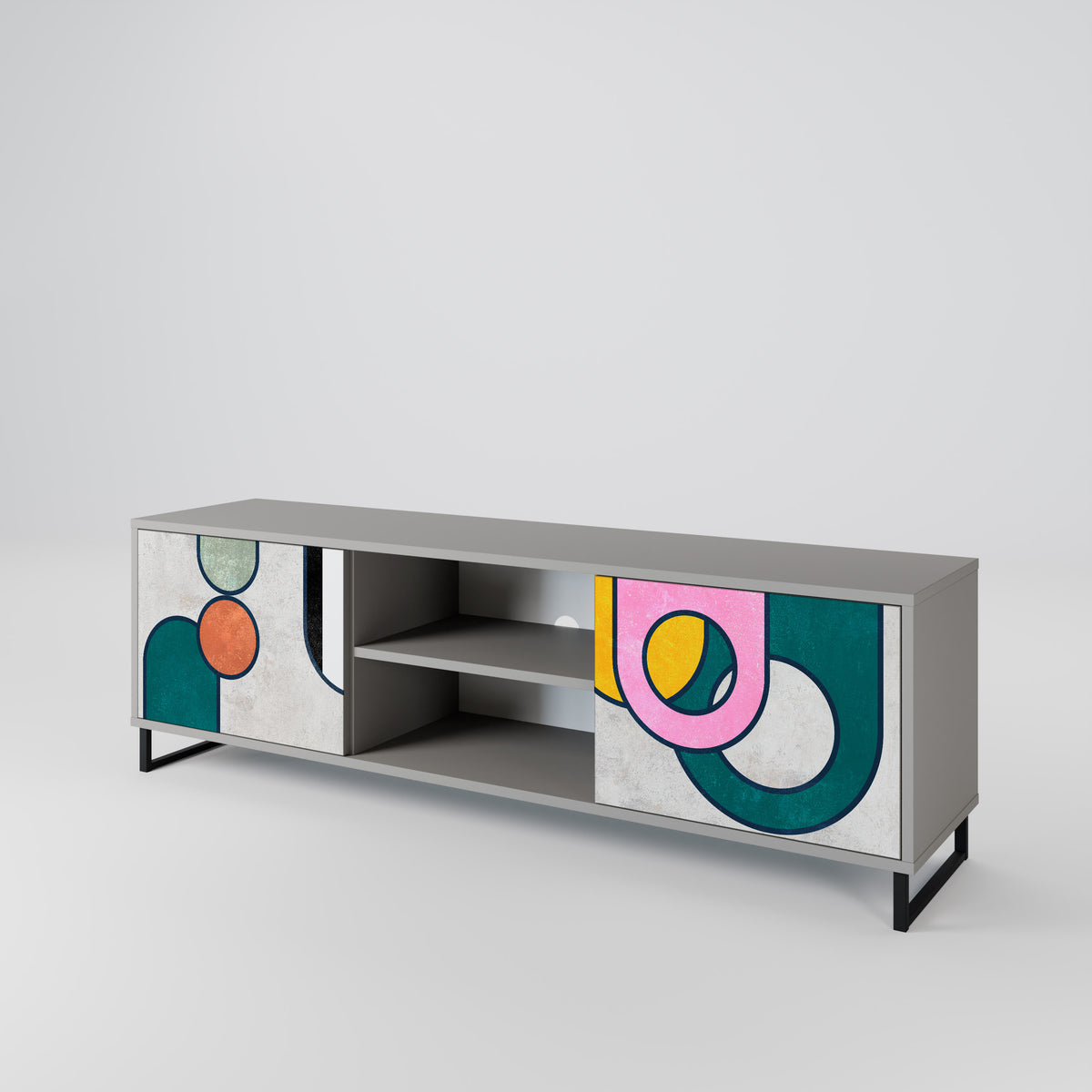 COOL STORY Mueble de TV de 2 Puertas