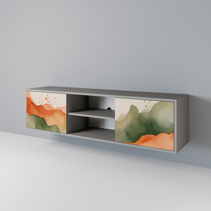 WATERCOLOUR PEAKS Mueble de TV de 2 Puertas