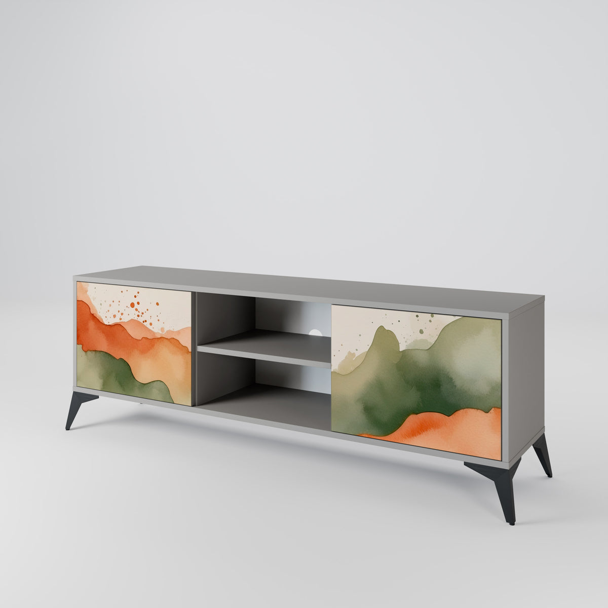 WATERCOLOUR PEAKS Mueble de TV de 2 Puertas
