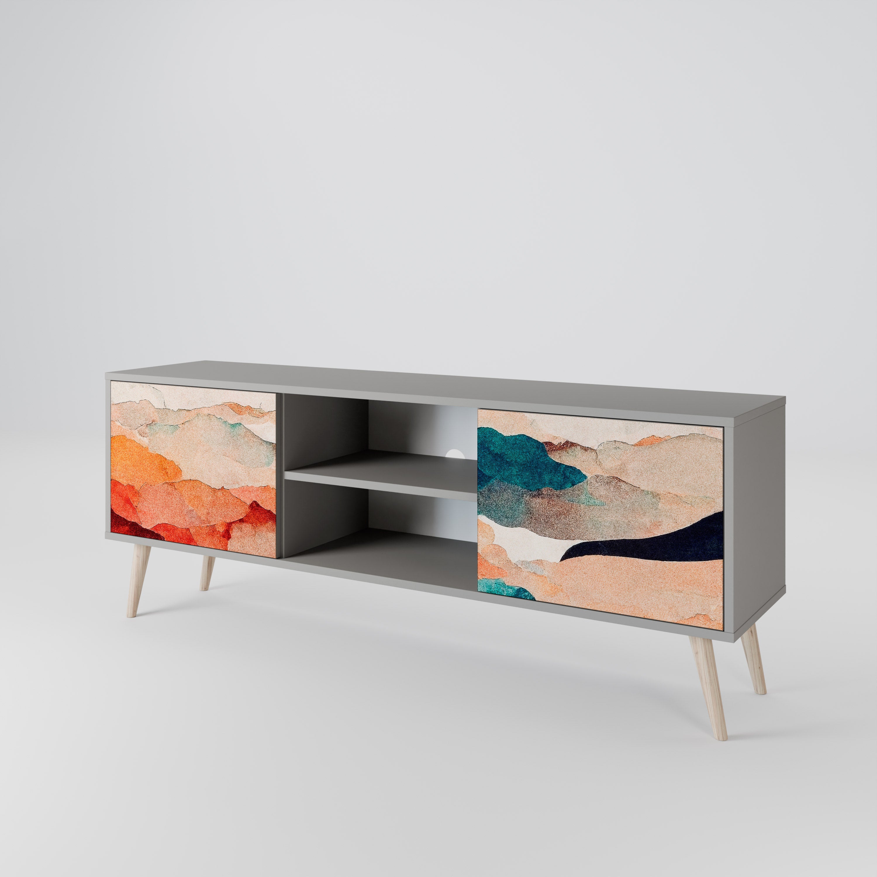ABSTRACT LANDSCAPE 2-türiges TV-Lowboard