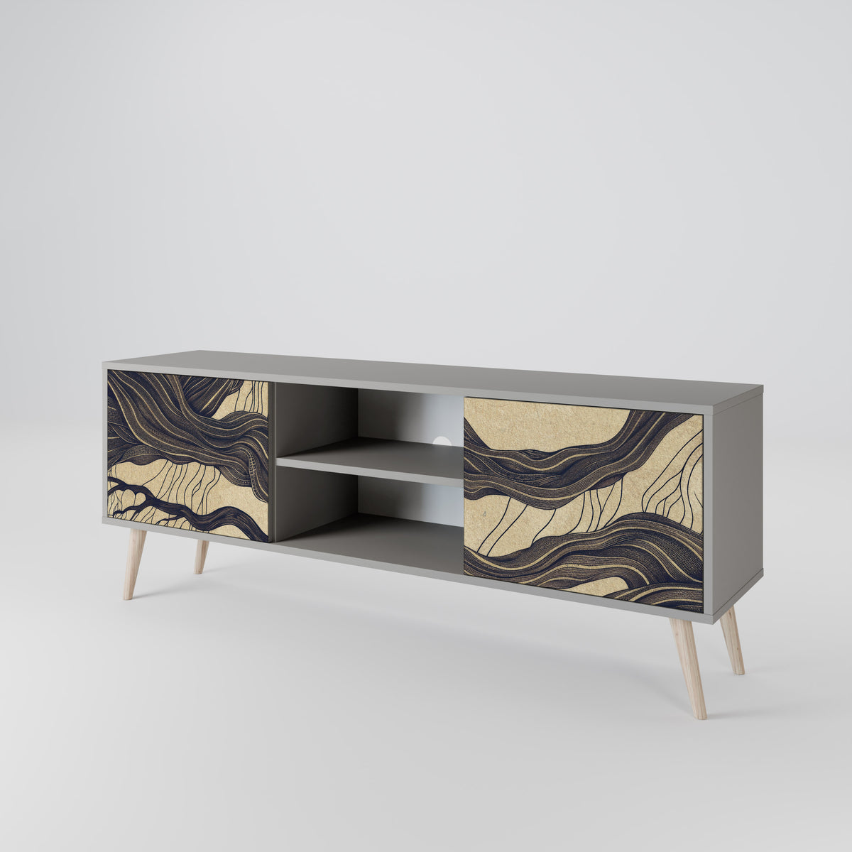UNIFIED FRAGMENTS Mueble de TV de 2 Puertas