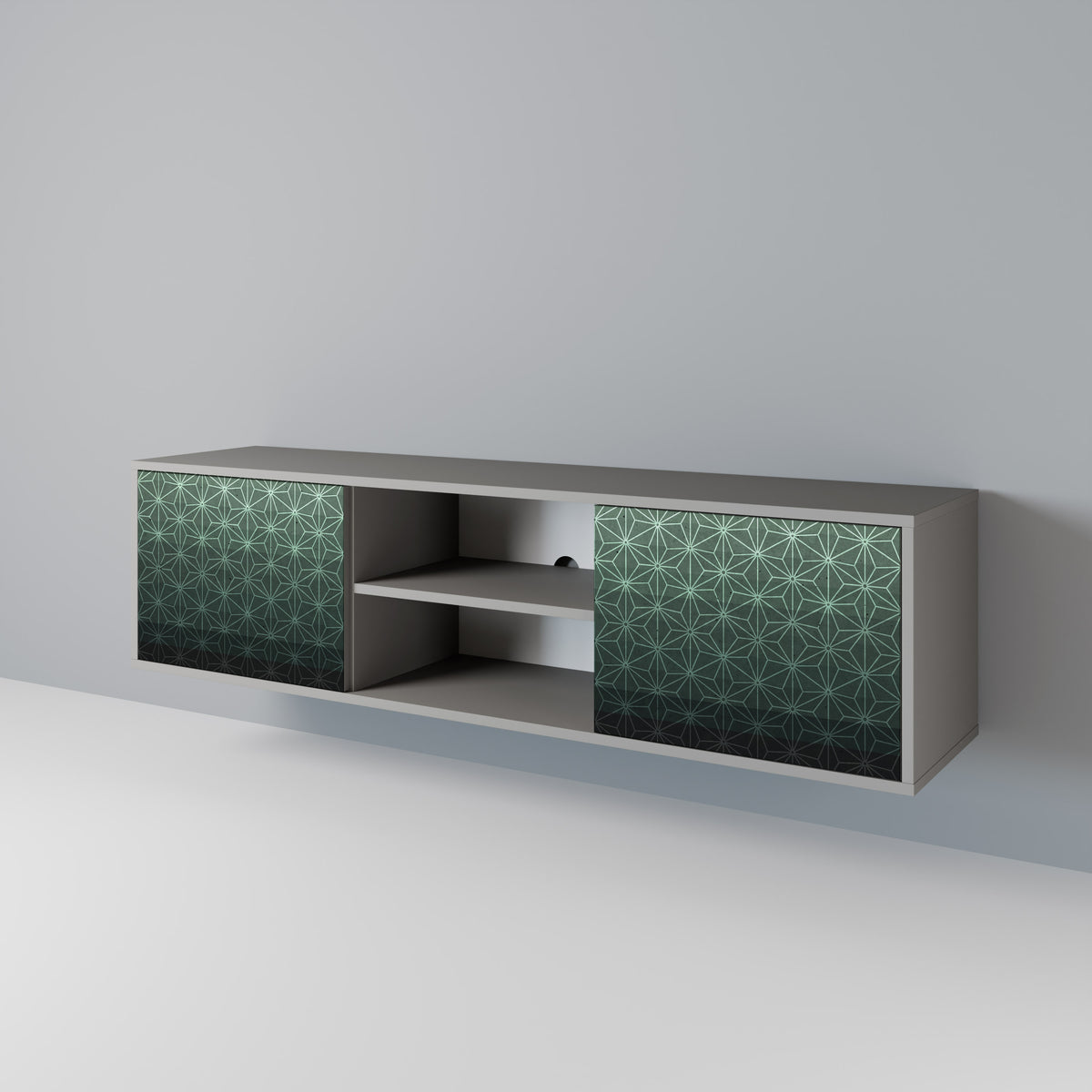 ORNAMENTAL GLIMMER Mueble de TV de 2 Puertas
