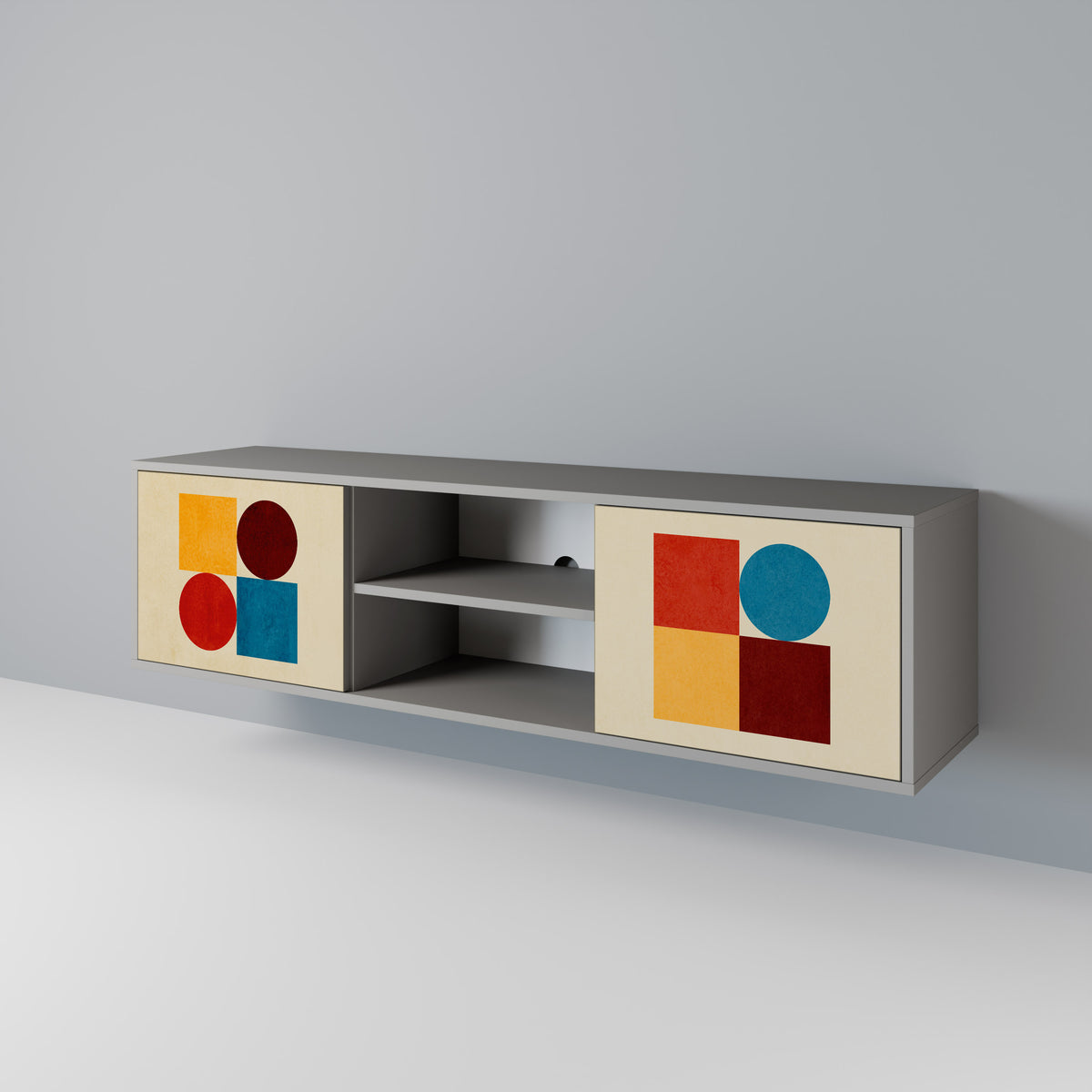 GEOMETRIC PUZZLE 2-türiges TV-Lowboard