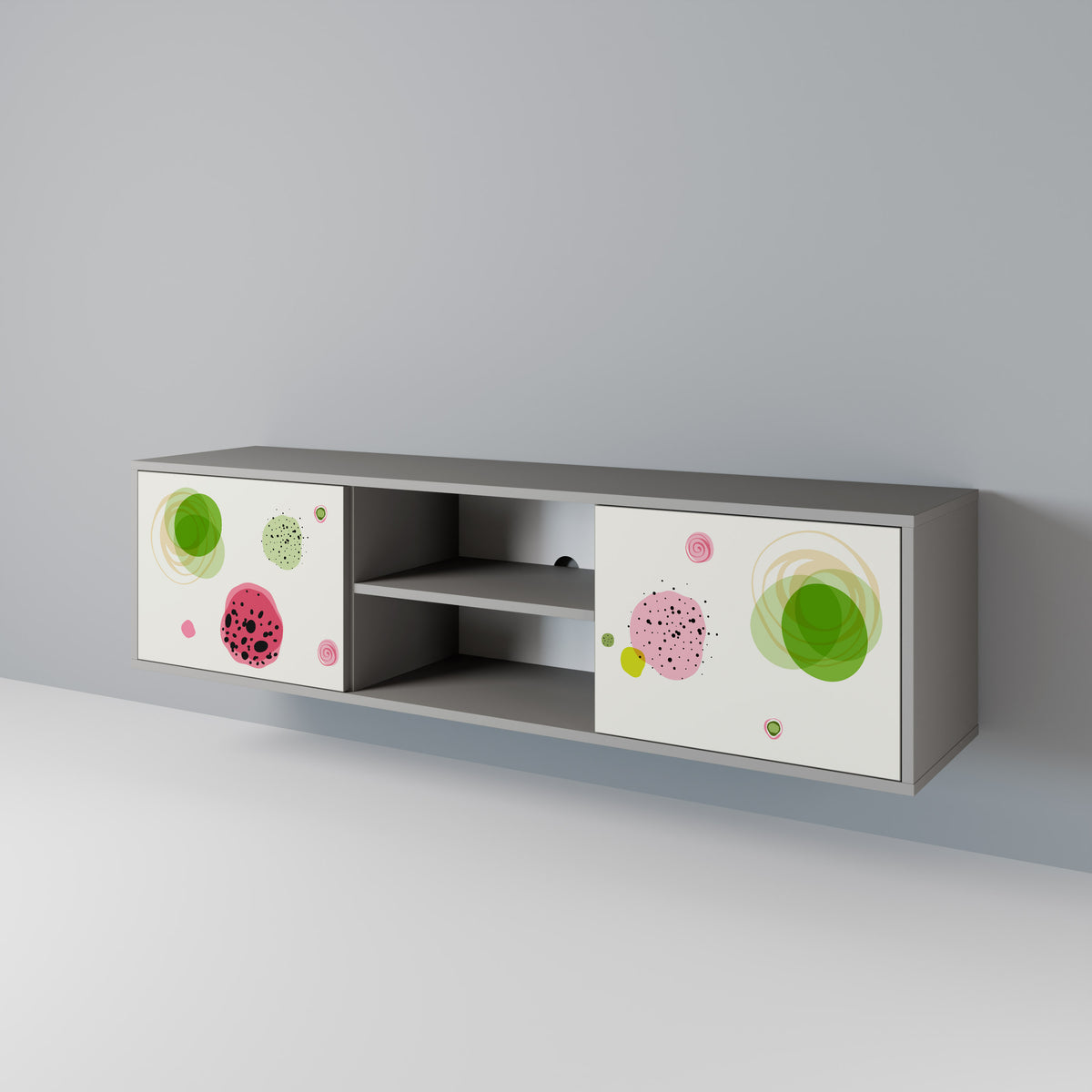 COLORFUL COSMOS 2-Door TV Cabinet