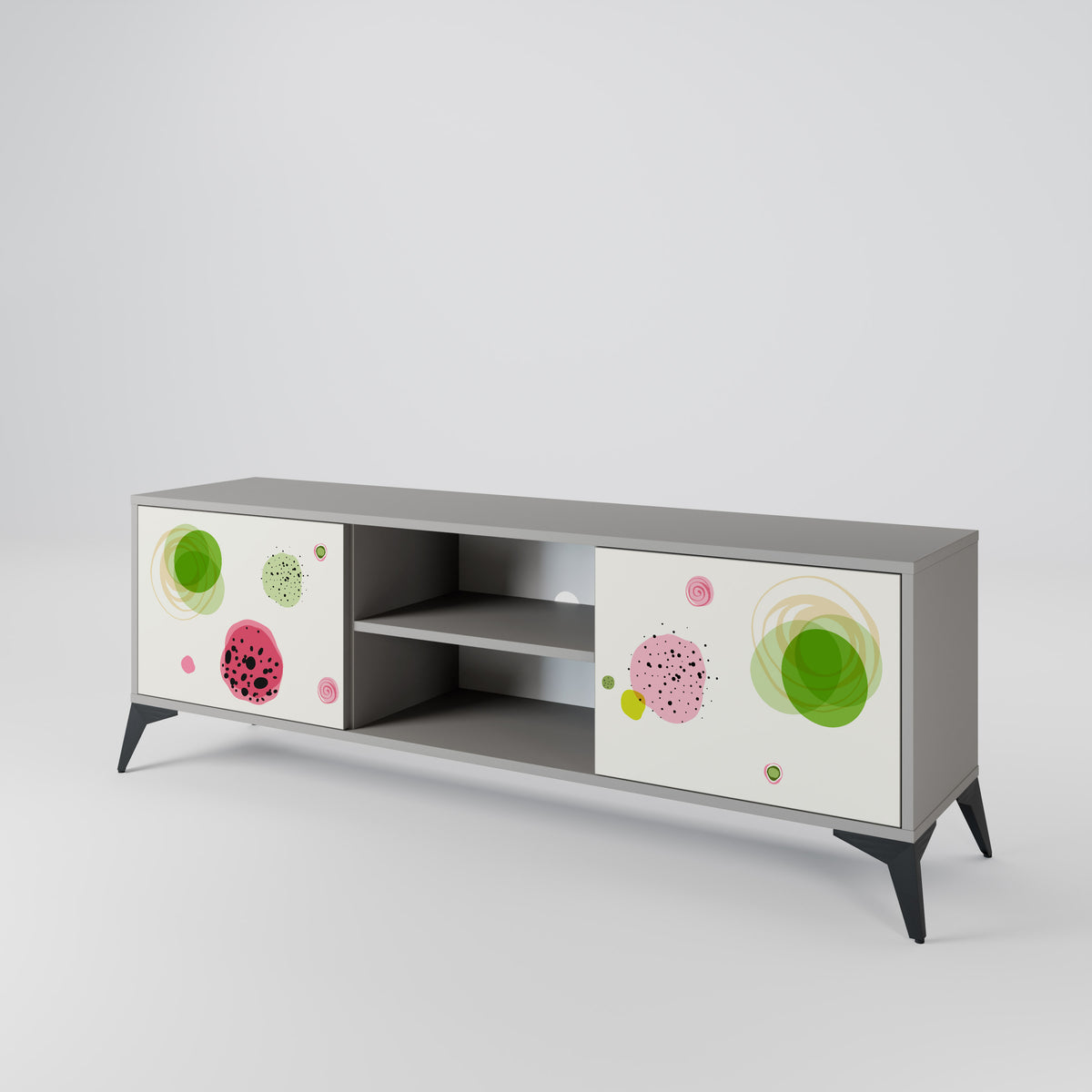 COLORFUL COSMOS 2-Door TV Cabinet