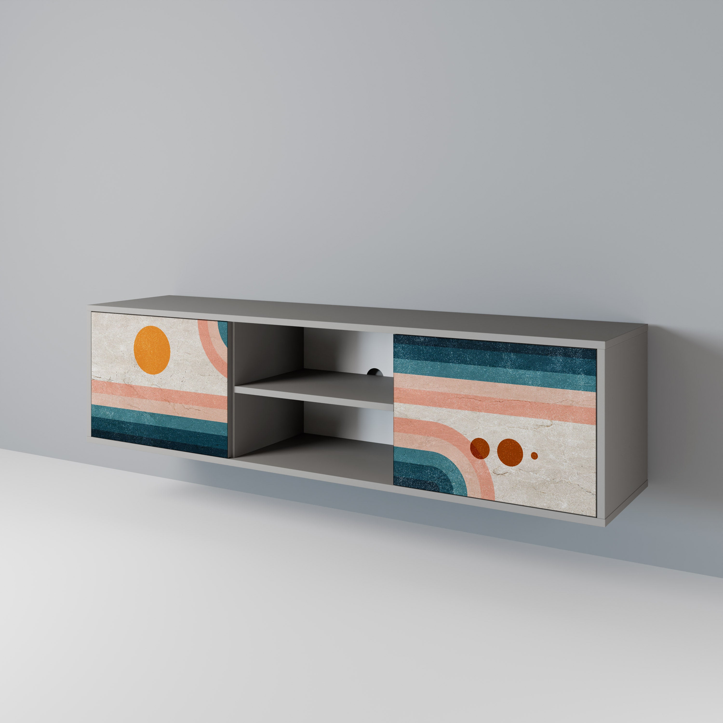 TWO HALVES Móvel de TV de 2 Portas