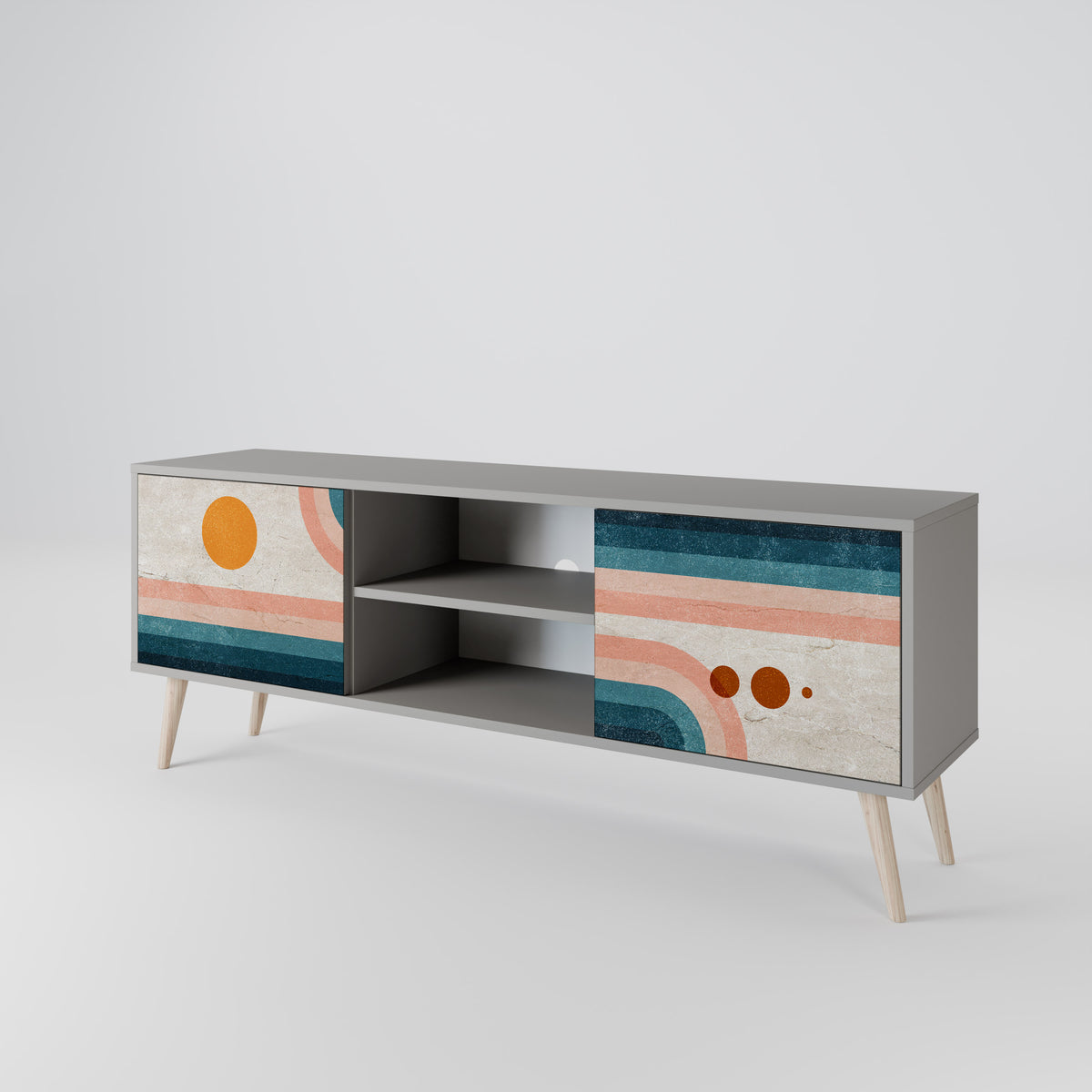 TWO HALVES 2-Door TV Cabinet