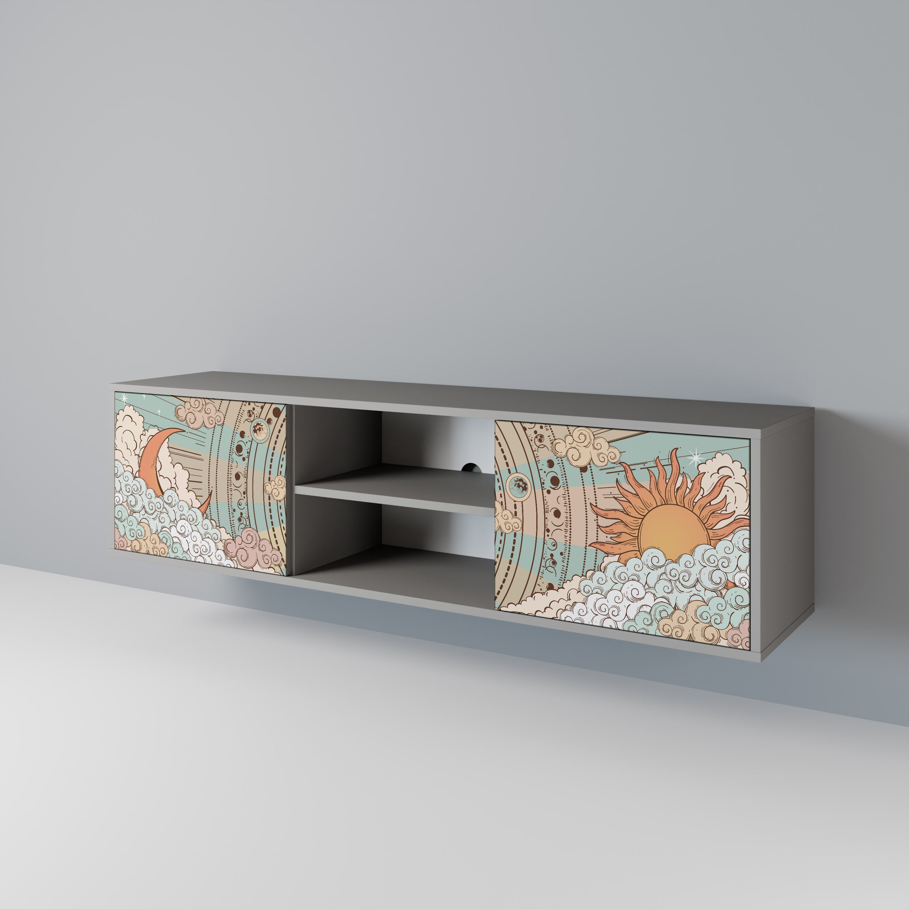 MYSTICAL STRUCTURE Móvel de TV de 2 Portas